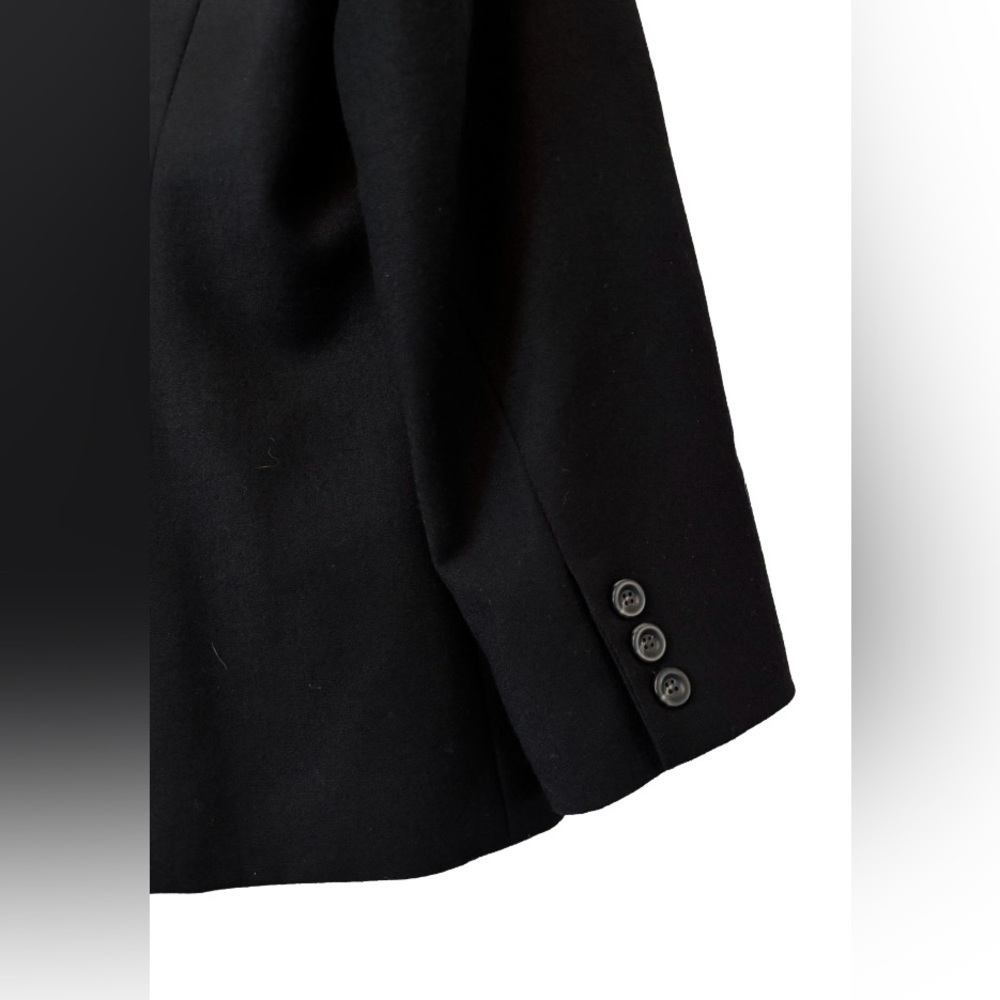 Talbots blk wool blnd 2 buttn lined blzr SZ 10P preppy dk academia office - Picture 6 of 9